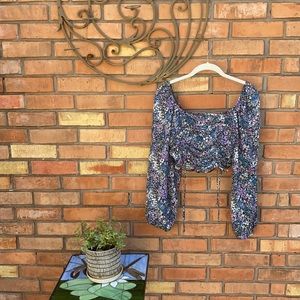 Floral corset blouse